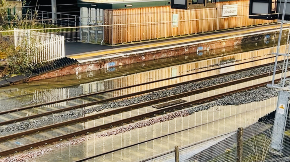 Newbury station flooding